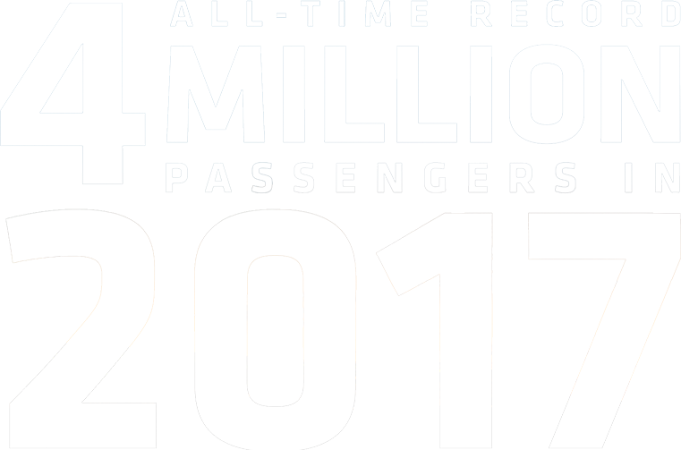 2017 was our biggest year yet with over 4 million passengers 