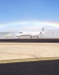 Airplane with Rainbow